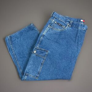 Vintage Tommy Hilfiger Cargo Denim Streetwear Jeans Size 52